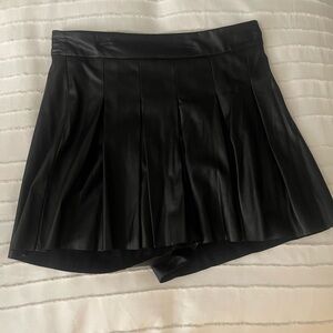 Fashion Nova Black Faux Leather Mini Skirt